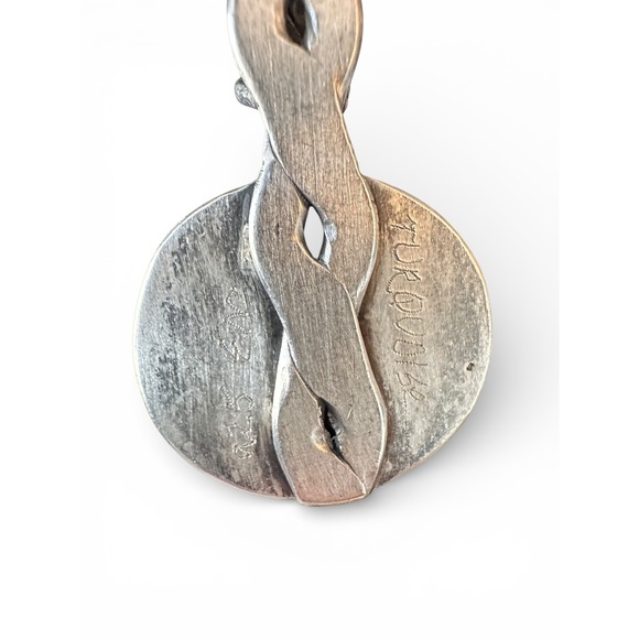 Unbranded Turquoise Pendant Women OS Blue Excellent Sterling Silver 925 - Picture 6 of 6